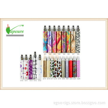 900mah Ego Q Ego E Cigs With Flower Design , Colorful 600 Puffs E Cigarette
